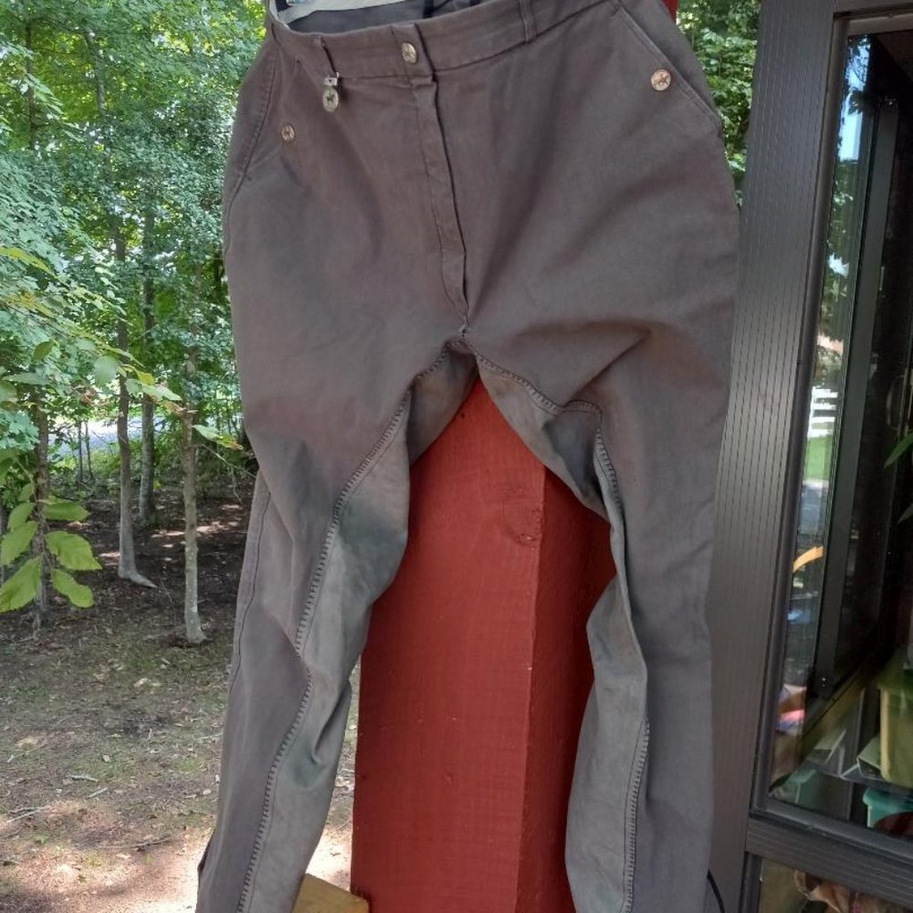 Pikeur Grey Riding Full Seat Breeches, Size 34